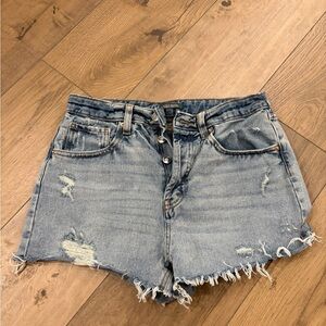 Distressed Denim Shorts